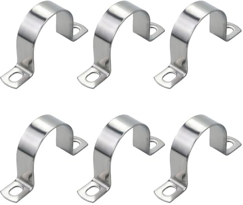 Lot de 7 colliers de serrage lourds en U Ø 60 mm en acier inoxydable
