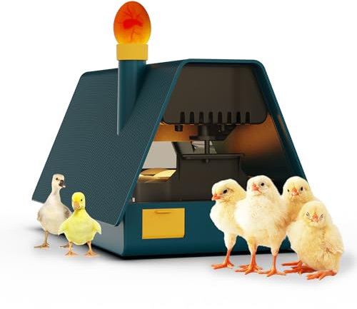 UISEBRT Brutautomat vollautomatisch 10 Eier Brutmaschine Brutkasten Inkubator hühner mit Automatischem Rotationssystem und Temperaturkontrolle Brutkasten für Henne - Dunkelgrün