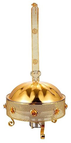 LVSEWOA Goldenes Chafing Dish-Buffet-Set, rundes Buffet-Servier- und Wärmeset, Wärmetablett für Partys, Veranstaltungen, Hochzeiten, Camping, Abendessen
