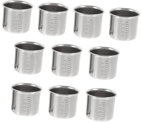 ABOOFAN Bicchiere Graduato Per Medicinali in Acciaio Inossidabile Da 40 Ml Misurino Per Laboratorio Casa E Altro Ancora