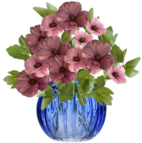 astylishome 5524 Kunstblumen für den Außenbereich, UV-Seide, 3 Stiele, künstliche Blumensträuße, Blumenarrangement, Heimdekoration, 50 cm