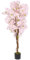 COSTWAY 150CM/163CM Tall Artificial Cherry Blossom Tree, Fake Blooming Flower Tree in Cement Pot with Pink/White Flowers, Faux Floral Potted Plant for Office Home Wedding (1, Pink, 150cm)