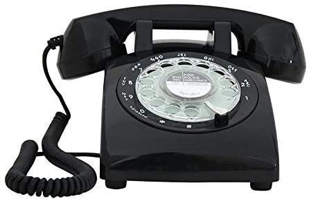 XAoSCd Telefono di Casa Telefono Rotativo Vintage Telefono Giradischi Telefono Rotativo Telefono retrò Telefono Antico da Ufficio Telefono Fisso Telefono Fisso Telefono Fisso Campanello in Metallo