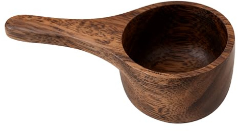 Socada De Café, Madera Natural Artesanal, 1 Pieza, Saco De Café De Mango Corto, Cuchara De Cocina Multipropósito, Capacidad Para Cucharadas De 42 Ml, Para El Hogar Y La Cafetería