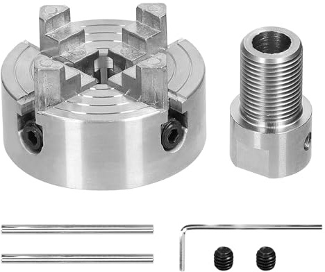 Drehfutter 3 Backen/4 Backen Manuelle selbstzentrierende Befestigungsschraube for Schleif-, Fräs- und Drehmaschinen Drehbankzubehör(4 jaws-8mm)