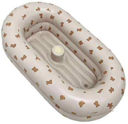 Multifunktionale aufblasbare Badewanne für Babybadewanne, Spielbecken, Spielzeugaufbewahrung, PVC, sicher, bequem, rutschfester Boden, rutschfeste Babywanne