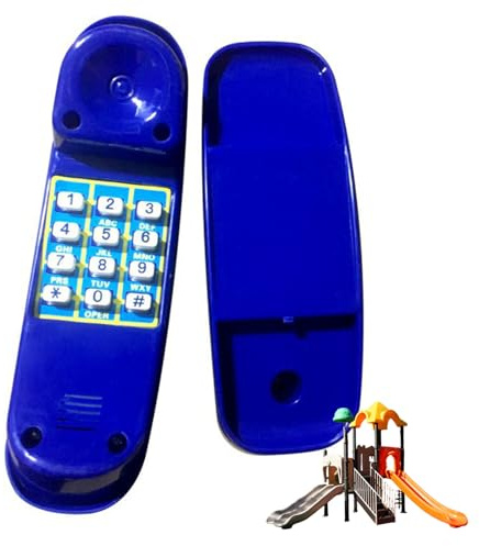 Telefono giocattolo con pulsante numerico Telefono per bambini in plastica leggera e realistica, mini per giochi di finzione per accessori per la casa sull'albero del parco giochi all'aperto
