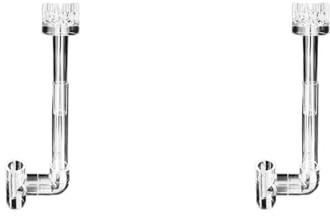 Kueohse 2X Clear Aquarium Skimmer Pipe Spins Inflow Outflow Water Plant Tank Filter Cleaning Fish Tank Accessories 20mm