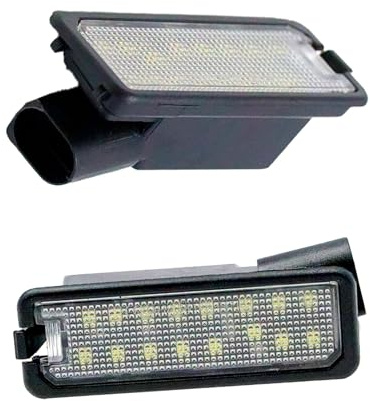 Aetnustar 2 x LED-Nummernschildleuchten für Amarok Beetle 1K8943021D | Nummernschildbeleuchtung und 1K8943021C Rücklicht, weiß Canbus für Amarok Beetle Ca-ddy V Golf Polo Pas-sat Leon Exeo