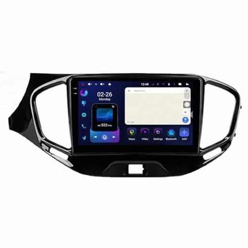 Carplay-Skärm för LADA Vesta Cross Sport 2015-2020 Röststyrning, Gps-Navigering, Med Kamera, Dashcam, Wifi, Bluetooth Bilradio Stereo Gps Navi, 4 Kärna 1G＋32G