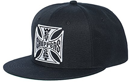 West Coast Choppers Unisex Snapback Cap OG Cross Flatbill, Farbe:Black, Größe:One Size