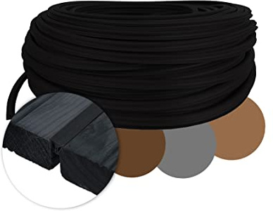 DILUMA Terrassenfugenband 25 Meter Schwarz für Terrassen mit Fugenabstand von 7,5 bis 10,5 mm - Fugendichtband für Terrassendielen aus Holz & WPC - UV Stabil, Witterungsfest, Temperaturbeständig