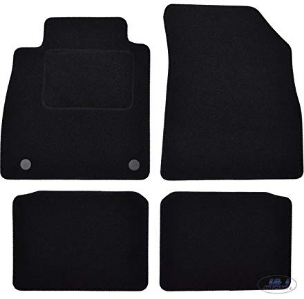 J&J AUTOMOTIVE | Velours Fußmatten Autotepiche Passend Für Micra K14 ab 2017, Genaue Passform, rutschfeste Untregrund, Verstärkt Im Pedalbereich