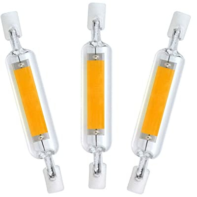 R7S LED Bulb J Type T3 Double Ended Light Bulbs (3 Pack) - 10W 78mm, Equivalent 100W Halogen, 3000K Warm White, 360 Beam Angle Landscape Light