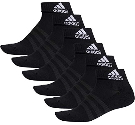 adidas Ankle/Quarter Socken Unisex Kurzsocke Knöchelsocke 6 Paar, Farbe:Black, Socken & Strümpfe:43-45