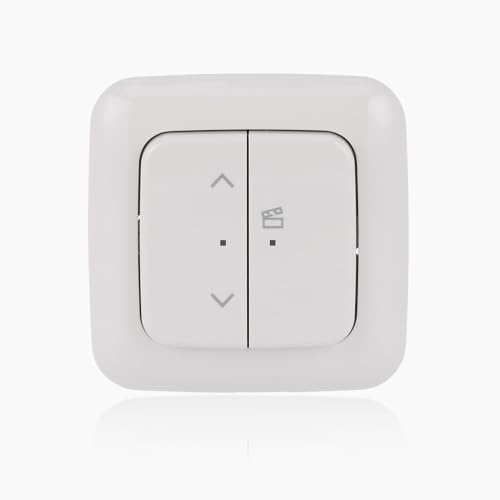 Busch-Jaeger 62731/UJ-214-WL Jalousie flex Wireless Komplettset Jalouse-Einsatz Tastbedienfeld 2 Wippen 2-fach Reflex SI Abdeckrahmen 1-fach Alpinweiß 2CKA006200A0287