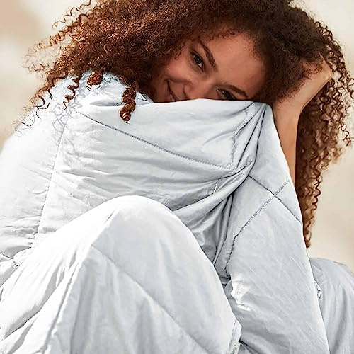 Kallysleep Weighted Anxiety Blanket - Anxiety Relief Therapy Blanket for Adults - Kingsize 7.2kg (White)