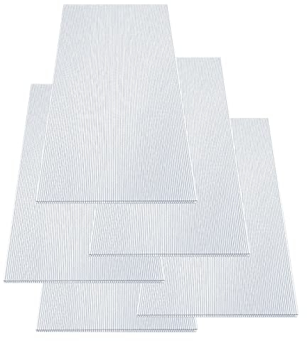 Fiqops 14 lastre alveolari in policarbonato da 4 mm, 10,25 m², doppia piastra da 121 x 60,5 cm, piastra per serra, antiurto e resistente ai raggi UV, per serra, giardinaggio, tettoie ecc