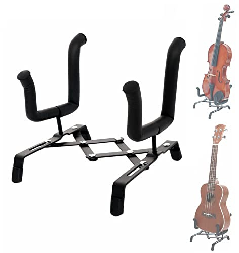 Tragbarer Geigenständer, faltbarer Geigen-Ukulele-Hawaii-Gitarrenständer, Halter für Musikinstrumente, geeignet für Geigendicken von nicht mehr als 8 cm