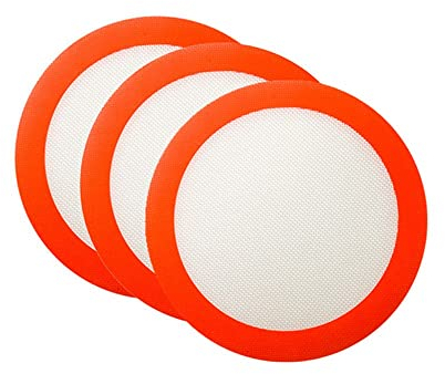 3Pcs Silicone Baking Mats,9 Inch Round Silicone Mats,Cake Pan,Non-stick Silicone Baking Sheet Liner,Reusable Heat Resistant Baking Pastry Sheets for Cookies, Macarons, Bread and Pastry
