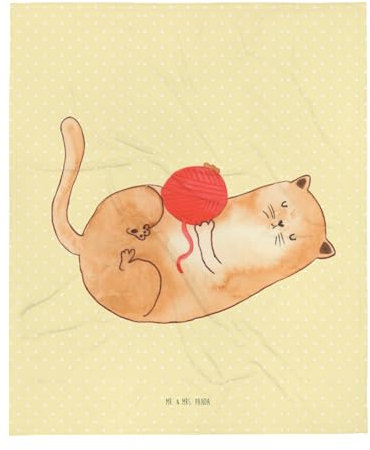 Mr. & Mrs. Panda Kuscheldecke XXL Katze Wolle - Geschenk, Katzenfreund, Wolldecke, Kater, Katzenfan, Spielen, verspielt, MIAU, Katzenmotive,