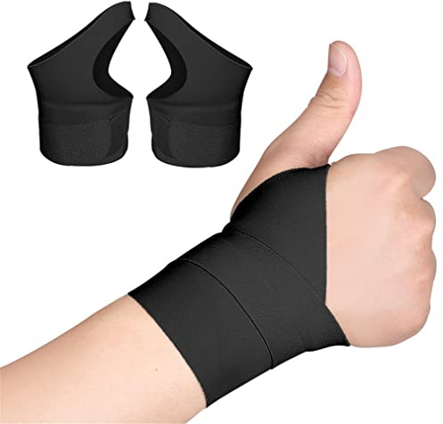 seaNpem Wrist Brace for Carpal Tunnel, 1 Pair Ultra Thin Wrist Support Strap for Tendonitis and Arthritis, Adjustable Compression Wrist Wraps for Pain Relief, Lightweight and Breathable (Black)