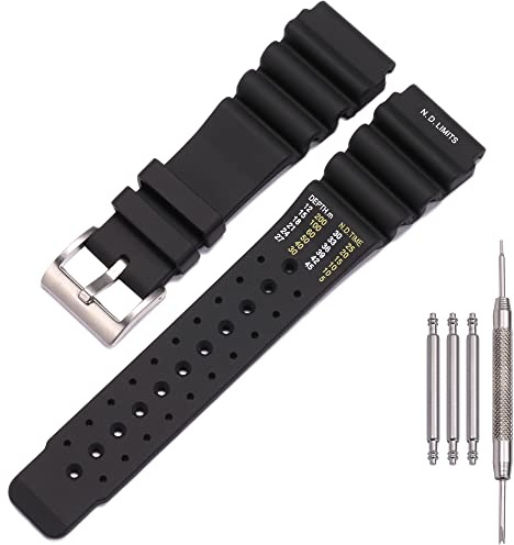 24 mm silikon klockarmband kompatibelt med Citizen Hyper Aqualand Duplex Promaster mäns dykarrem sport vattentätt armband