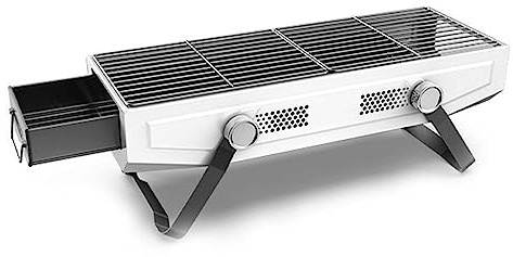 Portable folding charcoal grill, frying and cooking, easy to clean, suitable for 3 to 7 people outdoor picnic use (A)