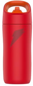 Gatorade Kids' Rookie Red Metal Water Bottle, 12oz, Stainless Steel Bottle, Double-Wall Insulation, Vacuum Insulated, Thermo Mug, Keeps Drinks Hot and Cold
