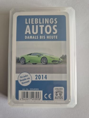 Lieblings Autos Auto Quartett 2014 Baujahr Geburtsjahr 12. Geburtstag Geschenk Spielkarten Neu