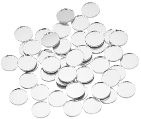 Mosaikfliesen 50 teile/los Runde Mini Mosaik Fliesen Glas Spiegel Selbstklebende Aufkleber for Wand Badezimmer DIY Hause Dekoration Handwerk Glasfliesen