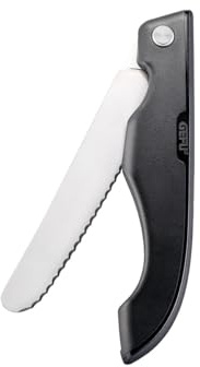 GEFU Klappbares Allzweckmesser Move - Faltbares Brot- & Gemüsemesser | Kompaktes Taschenmesser mit Wellenschliff und Klingenstahl, ideal für Unterwegs, Picknick, Reise und Lunchbox