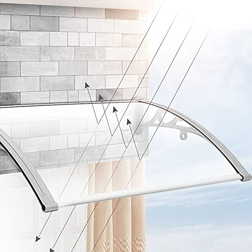 Türvordach Außentürvordächer Verandavordach Vorder-/Hintertür Verandavordach Markise mit Halterung aus Aluminiumlegierung, technische Überdachung Regenschutz Terrasse Balkon Sonnenschutz Lei