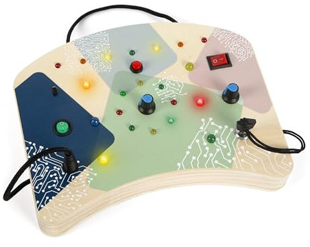 small foot Tavoletta motricità small foot con LED e interruttori, gioco didattico elettronico, da 1 anno in su, 126