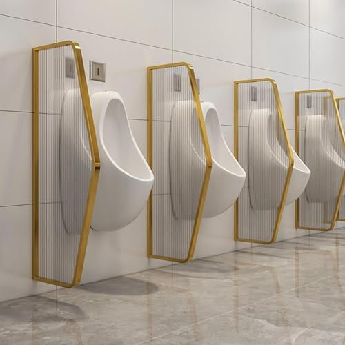 MAYFABD Urinal Trennwand Toilettentrennwand aus Gehärtetem Glas an der Wand montierte Urinal Sichtschutzwand für Erwachsene Toiletten-Sichtschutzwand für öffentliche Orte,C,2PCS