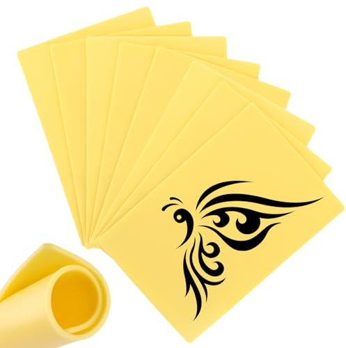 VIDETOL 8 unidades de piel sintética para ejercicios de tatuaje, 3 mm, A4, 30 x 20 cm, piel sintética para practicar tatuajes, accesorios de tatuaje