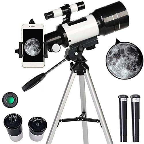 Teleskope für Erwachsene, 70 mm Öffnung und 700 mm Brennweite, professionelles Astronomie-Refraktor-Teleskop für Kinder und Anfänger, Smartphone-Adapter