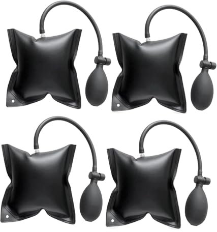 Shirene Mounting Cushion,4 Pcs Air Wedge Pump Lifting Pad with Load up to 200 Kg Air Cushion Jack Lifting Cushion Air Bags Expansion Cushion for Cars,Door,Window Assembly and Furniture Transport