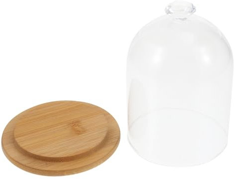 MAGICLULU Eternal Flower Vase Glass Cover Decorative Glass Dome for Display Tabletop Decor for Home