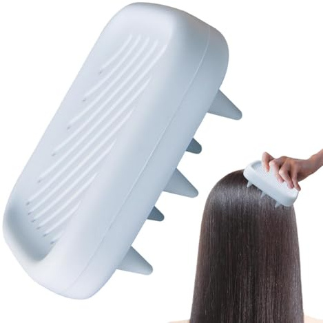 Head Massager Comb - Scalp Massager 2-in-1 Silicone Shower Brush and Hair Scalp Massager | Soft and Comfortable Hair Comb for Men, Women, and Kids | for Home, Travel, Dorms, and Relaxation