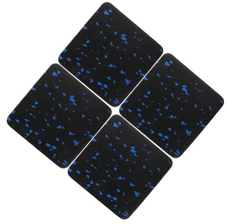 DECOMELODY 4pcs Non- Absorbing Mat for Treadmills and Exercise Floor Protector for Quiet Workouts Suitable for Hardwood and Gym Flooring