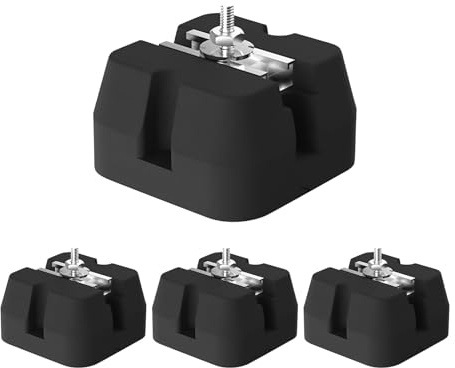 Almohadillas de aire acondicionado para unidades exteriores, alfombrilla amortiguadora de vibraciones resistente, soporte antivibración para unidades externas de CA base de suelo para sistemas HVAC