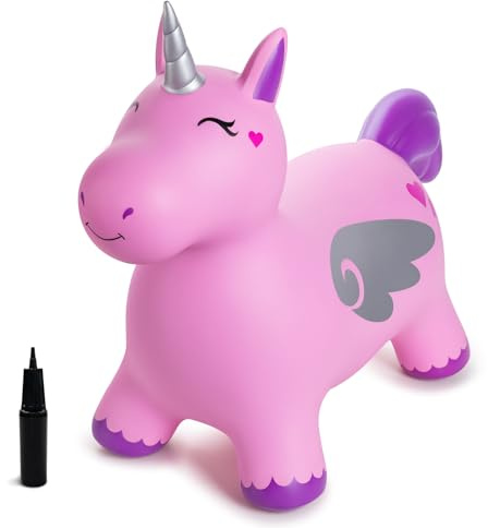 Vastoy Bouncy Unicorn Animal Hoppers for Kids Ride-On Toys with Pump | Bouncing Horse Hopper Jumping Toys for Kids Age 1-6 Indoor Outdoor Garden Play Boys Girls Birthday Easter Gifts