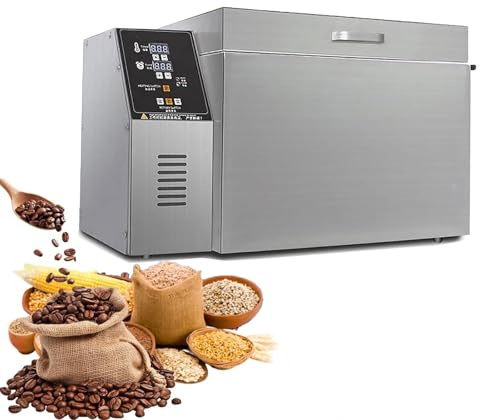 Tostatrice per caffè commerciale, tostatrice per caffè con temporizzazione automatica per uso domestico, padella antiaderente, riscaldamento uniforme, temperatura di cottura regolabile Type5