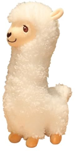 Xiyocadt PlüSchtier Stofftier Alpaka Kuscheltier, Alpaka PlüSchtier Weiches Lammfellwolle Stofftier Stofftiere PlüSch Kinder MäDchen Jungen (85cm,Weiß)