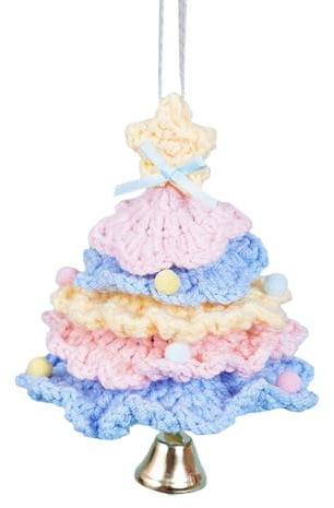 Hogvinnatil Albero di Natale di, Natale Fatto a Mano con Campana, Centro Tavolo per davanzale, Camera da, Soggiorno, libreria e scrivania per la casa
