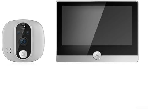 Judas numérique sans fil avec écran de 4,3, détection de mouvement PIR, moniteur judas numérique WiFi 1080p pour la sécurité de la maison intelligente
