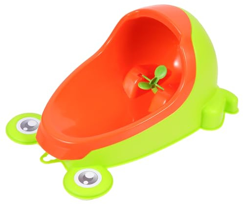 HOOTNEE Vasino Wc per Bambini Design a Cartone Animato a Forma di Anfibio, in Plastica di Tonalità Chiara, Multiuso con Separazione per Facile Pulizia, Addestramento al Bagno per Bambino