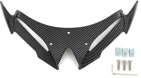 Spoiler Anteriore PER PER NINJA 500 2024-2025 Moto Carenatura Anteriore Winglets Aerodinamico Ala Borsette Copertura Di Protezione Deflettore(Carbon fibre pattern)
