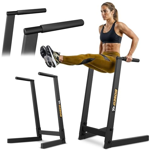 TREX SPORT Dip Barren Dip Station Push Up Dip Ständer bis 150 kg TX-035DS | Aus Stahl, Stabil & Rutschfest, Calisthenics Equipment für Dips, Bauch & Oberkörper